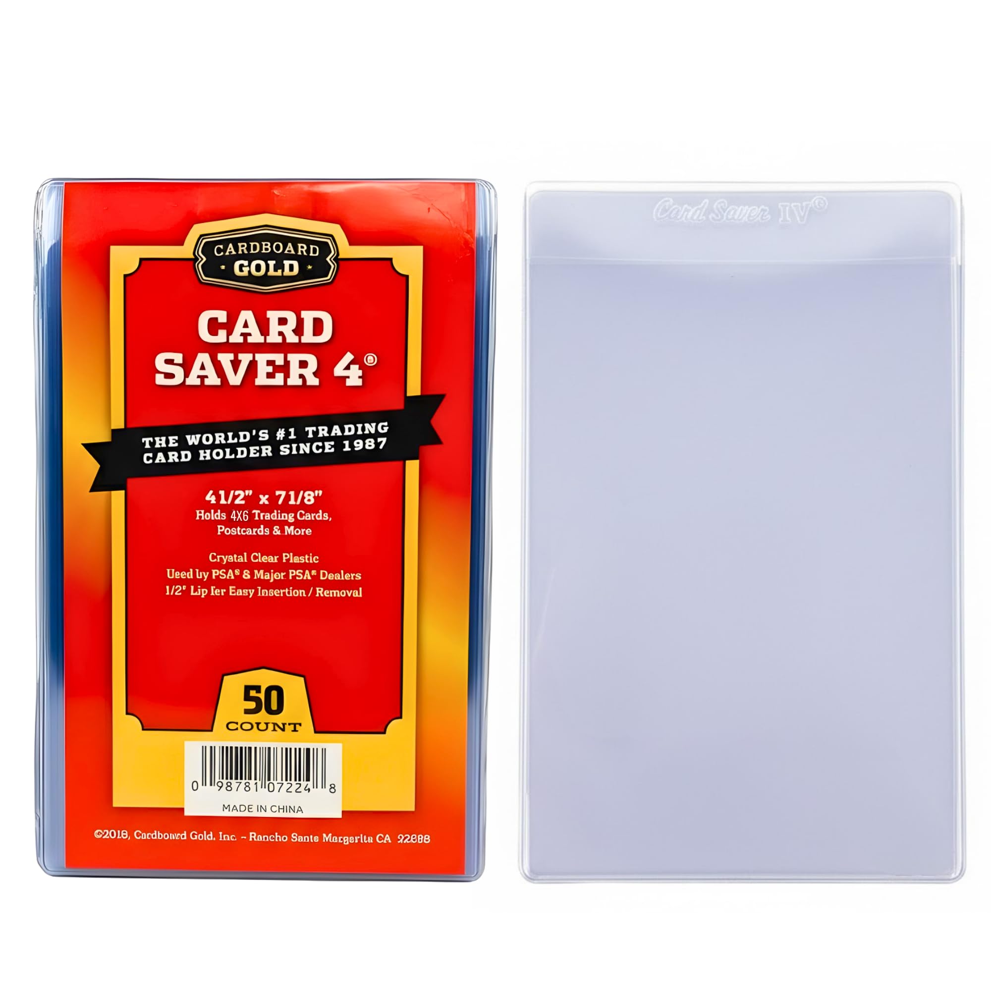 Card Saver 100 Cardboard Gold 4 Semi-Rigid Card Holders : Amazon